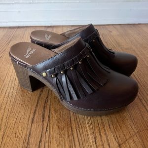 Dansko Fringe Clogs